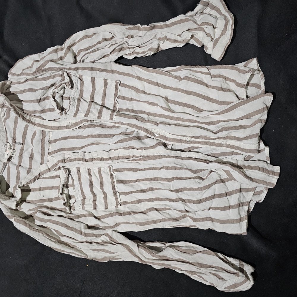 Striped Button-Up Shirt